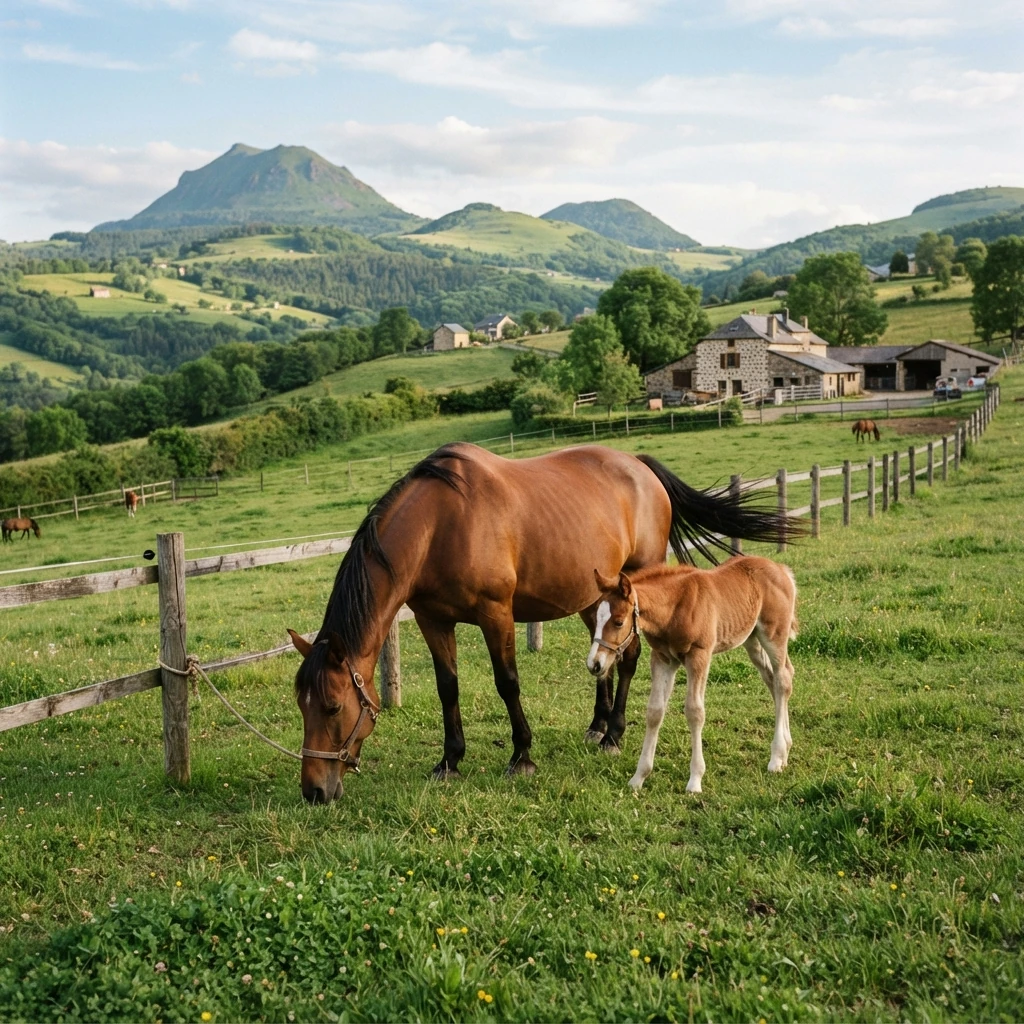 Élevage de chevaux au HARAS DE PRAT, Romagnat